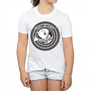 Looney Tunes Girls That's All Folks Porky Pig katoenen T-shirt