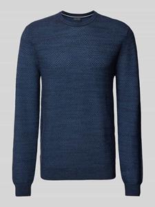 OLYMP Level Five Slim fit gebreide pullover met structuurmotief