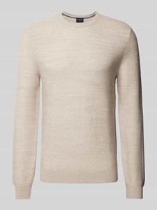 OLYMP Level Five Slim fit gebreide pullover met structuurmotief