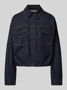 Opus Jeansjack met platte kraag, model 'Jokana'