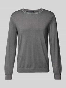 OLYMP Level Five Slim fit gebreide pullover met ronde hals