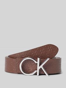 CK Calvin Klein Riem van buffelleer met labelapplicatie