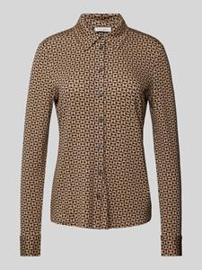 Marc O'Polo Regular fit blouse met lange mouwen en all-over motief