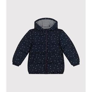 PETIT BATEAU Bedrukte donsjas met kap gevoerd in fleece