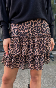 Jurkjes Leopard Laagjes Rok Cecile