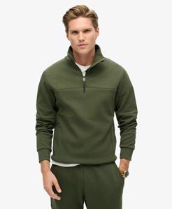 Superdry Mannen Tech Sweatshirt met Halve Rits en Losse Pasvorm Groen