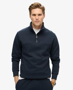 Superdry Mannen Tech Sweatshirt met Halve Rits en Losse Pasvorm Blauw