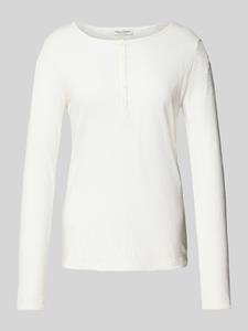 Marc O'Polo Regular fit shirt met lange mouwen en korte knoopsluiting