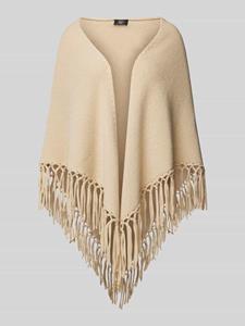 Weekend Max Mara Poncho van scheerwol met franjes, model 'TORNADO'