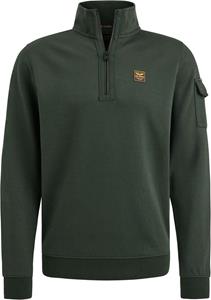 PME Legend Half Zip Trui Interlock Olijfgroen