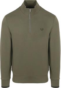 Fred Perry Half Zip Pullover Olivgrün