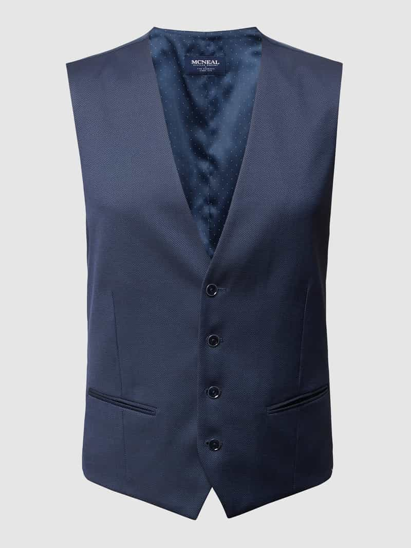 MCNEAL Slim fit gilet met geweven motief