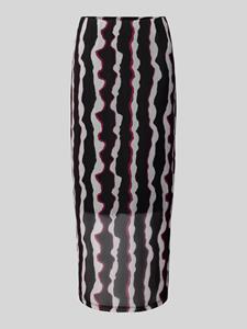 S.Oliver RED LABEL Relaxed fit midirok met mesh met abstract motief