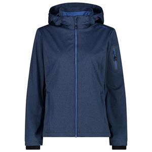 CMP  Women's Light Melange Jacket Zip Hood - Softshelljack, blauw