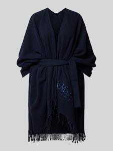 MaxMara Leisure Poncho van wolmix met labelstitching, model 'MARTORA'