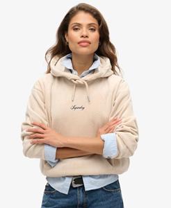 Superdry Vrouwen Ruimvallende Country Club Velours Hoodie Grijs