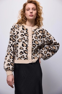 Summum 7s5859-8007 cardigan leopard jacquard