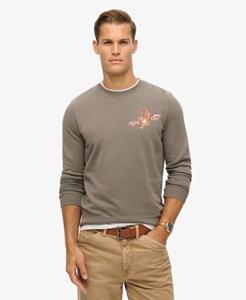 Superdry Mannen Tattoo Sweatshirt met Print Donkergrijs