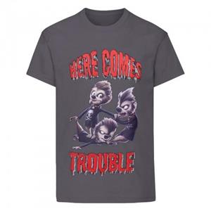 Pertemba FR - Apparel Hotel Transylvania Boys hier komt problemen T-shirt