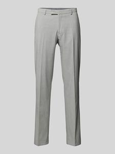 Christian Berg Men Straight leg pantalon van scheerwol met persplooien