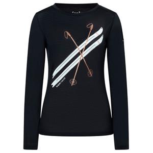 Super.Natural  Women's Kryssede Ski L/S - Longsleeve, zwart