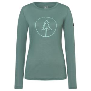 Super.Natural  Women's Bubble Tree L/S - Longsleeve, turkoois