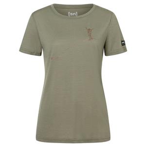 Super.Natural  Women's Gipfelglück Tee - Merinoshirt, olijfgroen