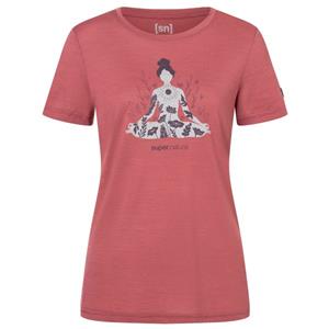 Super.Natural  Women's Larissa Tee - Merinoshirt, roze/rood