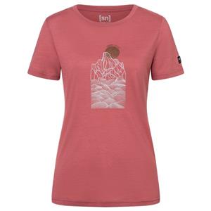 Super.Natural  Women's Preikestolen Cliffs Tee - Merinoshirt, roze/rood