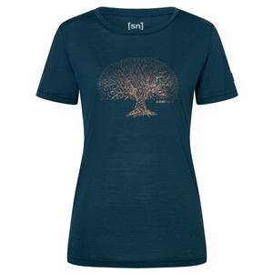 Super.Natural  Women's Tree of Knowledge Tee - Merinoshirt, blauw