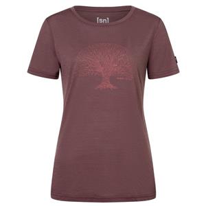 Super.Natural  Women's Tree of Knowledge Tee - Merinoshirt, purper