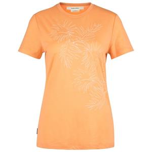 Icebreaker  Women's 150 Tech Lite S/S Winter Floral - Merinoshirt, oranje