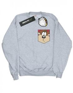 Looney Tunes Tasmanian Devil Face-sweatshirt met nepzak voor meisjes