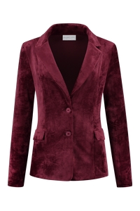 Helena Hart 7425uni blazer velour midi uni wine