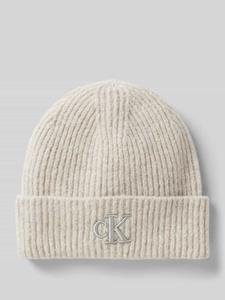 Calvin Klein Jeans Beanie met labelstitching, model 'THICK'