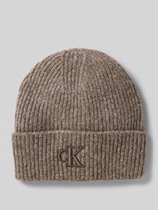 Calvin Klein Jeans Beanie met labelstitching, model 'THICK'