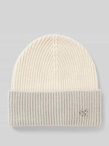 CK Calvin Klein Beanie in two-tone-stijl van een mix van wol en kasjmier