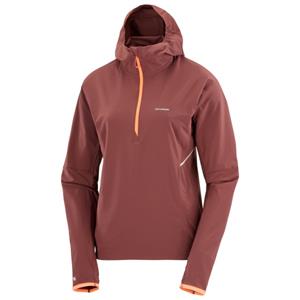 Salomon  Women's Sense Aero Hybrid Half Zip Hoodie - Fleecetrui, rood