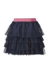 B.Nosy Meisjes rok tule - Rose - Navy blauw