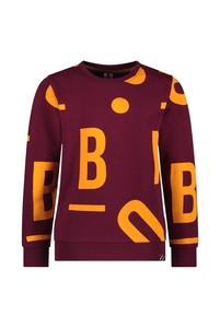 B.Nosy Jongens sweater scott letter aop grape