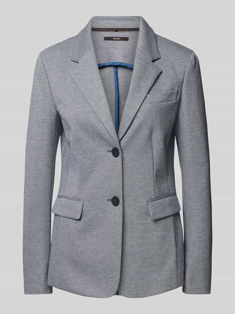 Windsor Blazer met paspelzak op de borst