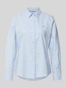 Tommy Hilfiger Regular fit overhemdblouse met logostitching, model 'OXFORD'