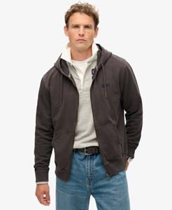 Superdry Mannen Essential Logo Washed Hoodie met Rits