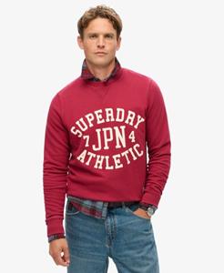 Superdry Mannen Atheltic Sweatshirt met Print Rood