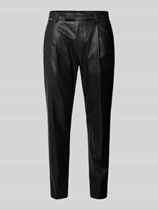 CINQUE Slim fit pantalon in leerlook, model 'SALTO'