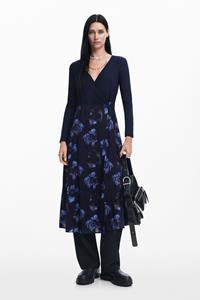 Desigual Gecombineerde midi-jurk - BLUE