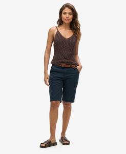 Superdry Vrouwen City Chinoshort Blauw