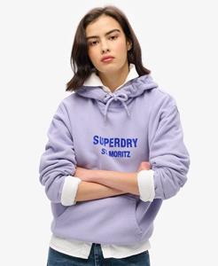 Superdry Vrouwen Sport Luxe Hoodie met Losse Pasvorm Paars