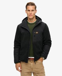 Superdry Mannen Hybride Expedition Hoodie met Borgvoering Zwart