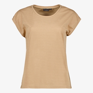 TwoDay dames T-shirt met glitters beige